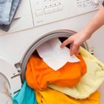 Why do you put a wet wipe in the washing machine?