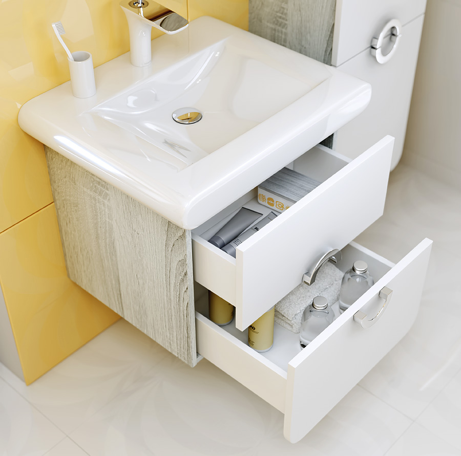 wall-mounted sink cabinet.