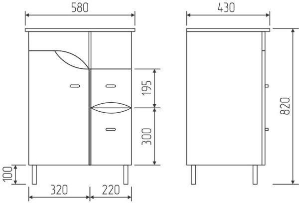 Disegno del mobile.