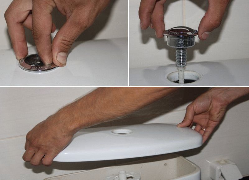 Sequence of actions when removing the lid from the tank.