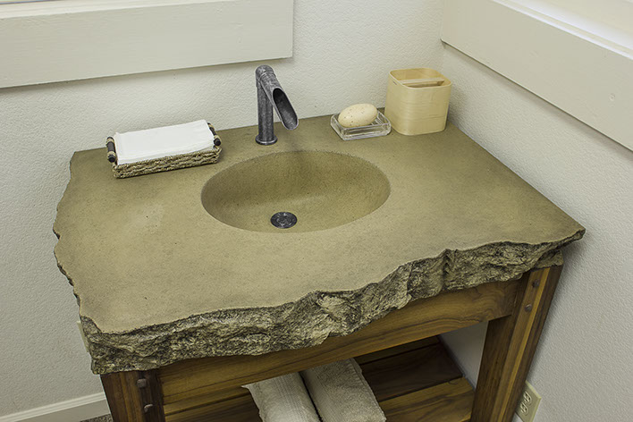 Concrete sink.