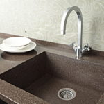 Integrated sink.