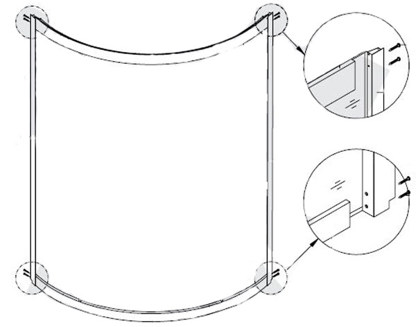 Places for attaching profiles.