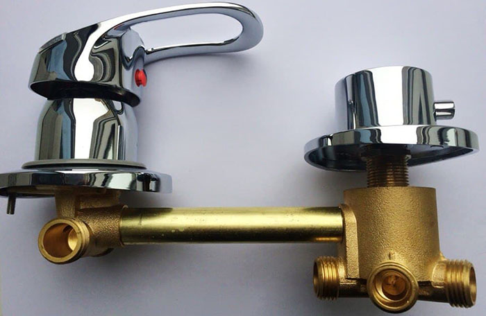 Brass faucet.