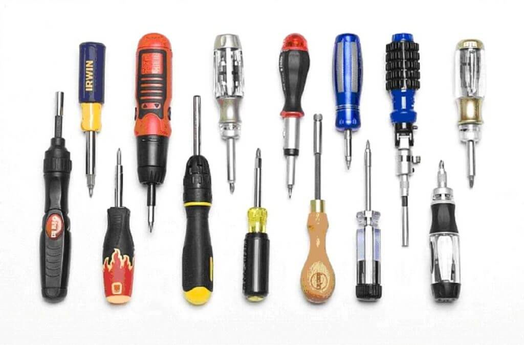 Mga uri ng mga screwdriver.