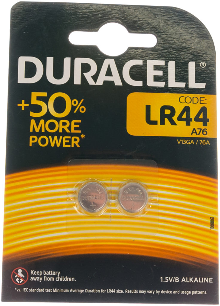 Batéria Duracell LR44.