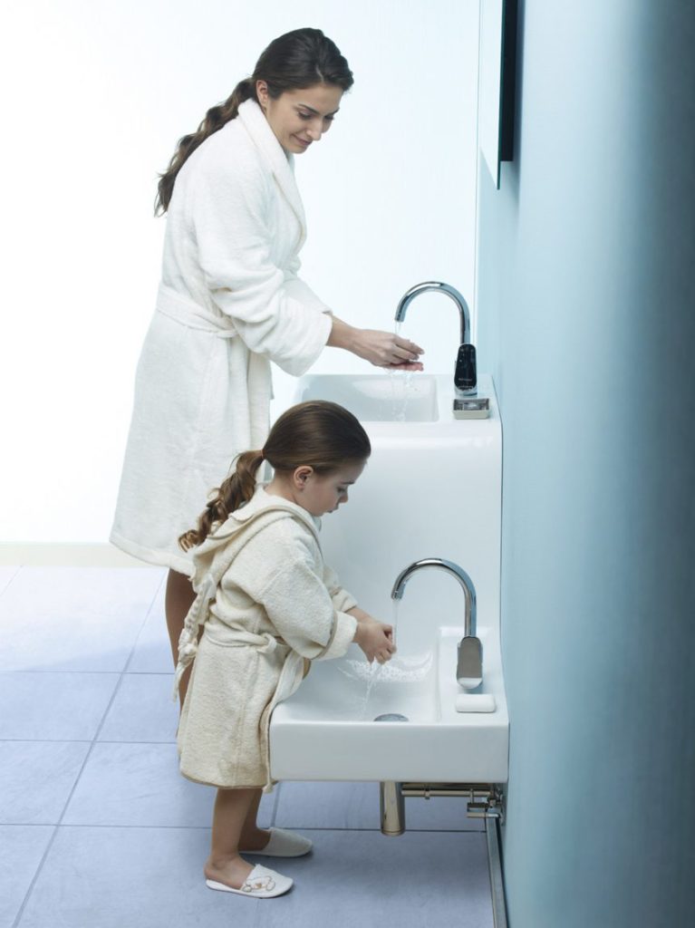 Children's and adult sink.