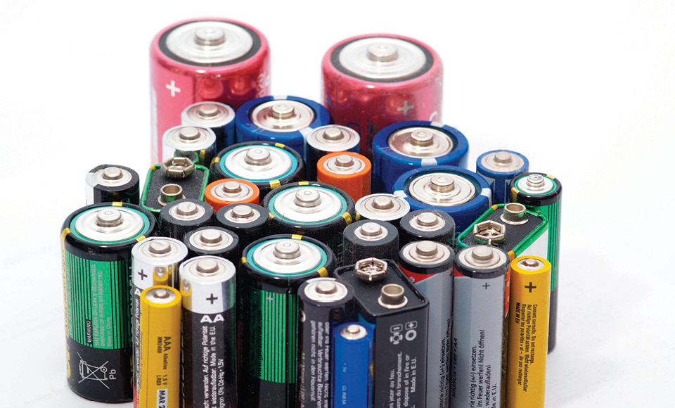 Types of batteries.