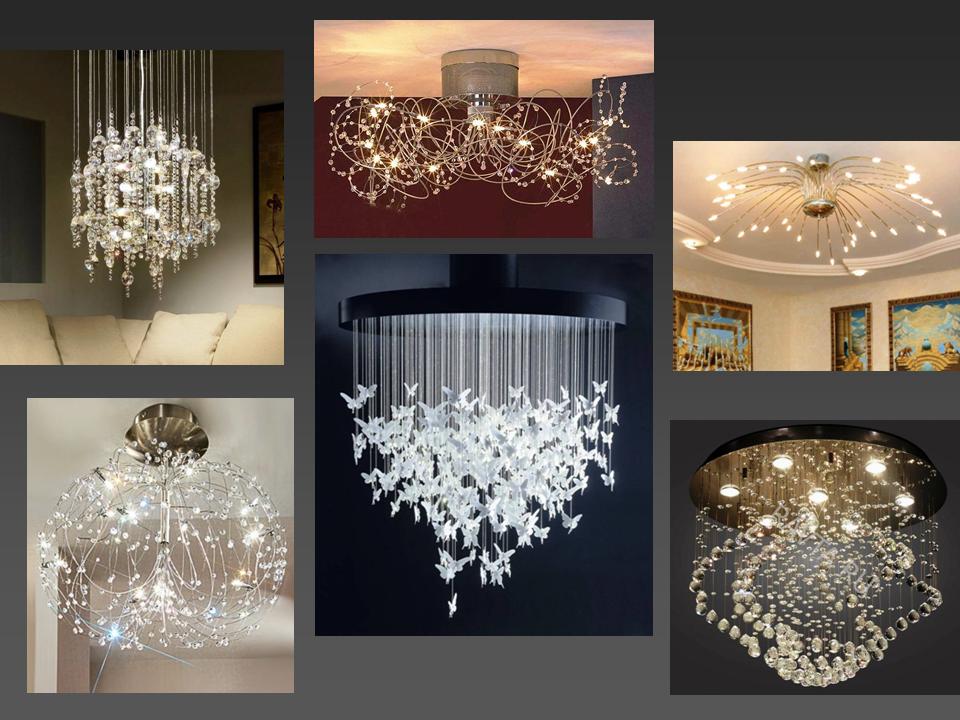 Various chandeliers.