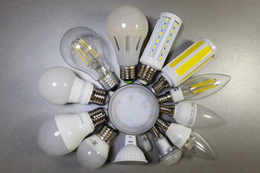 Various light bulbs.