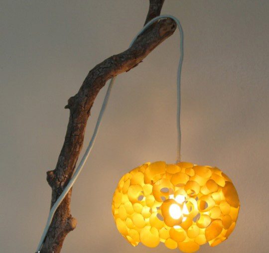 Chandelier on a branch.