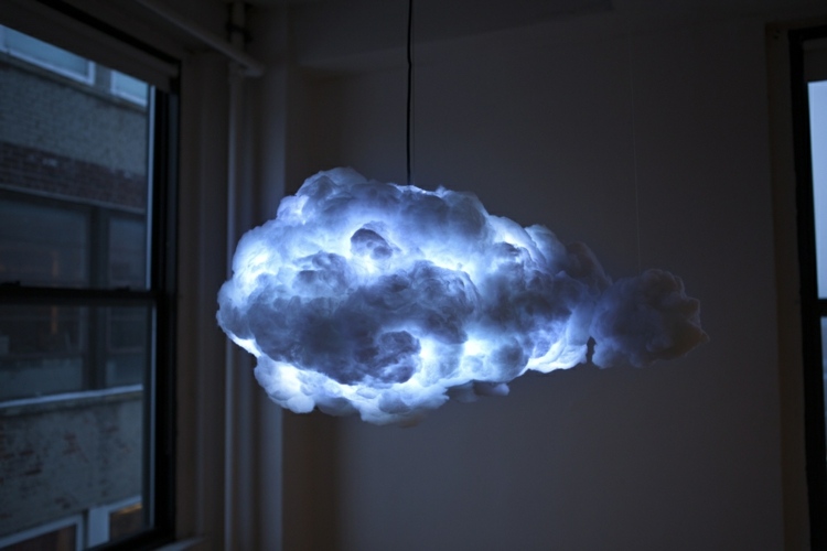 Lustre en forme de nuage.