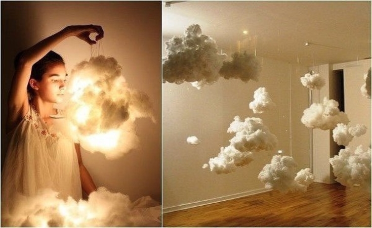 Ready-made cloud chandelier.