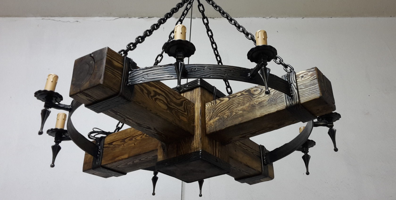 Medieval stylized chandelier.