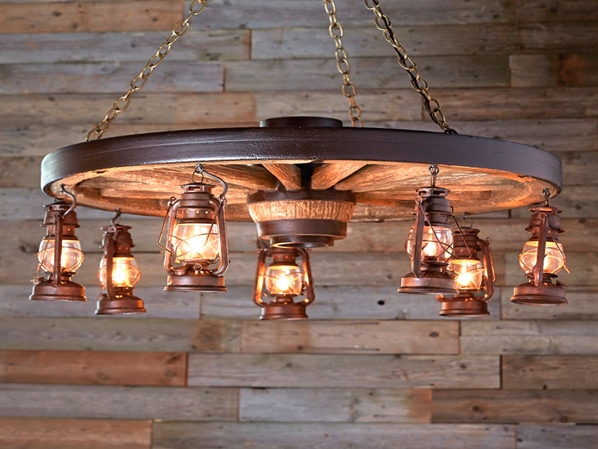 wooden chandelier