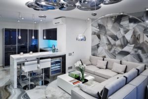 intérieur dans un style high-tech