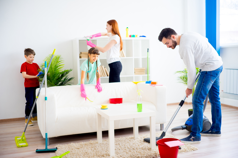 cleaning with children