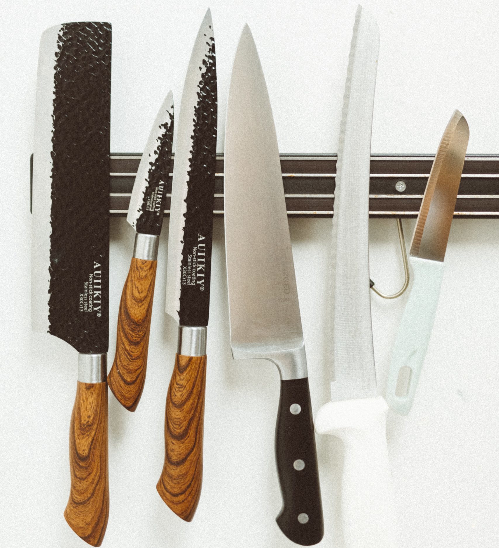 Knives on holder