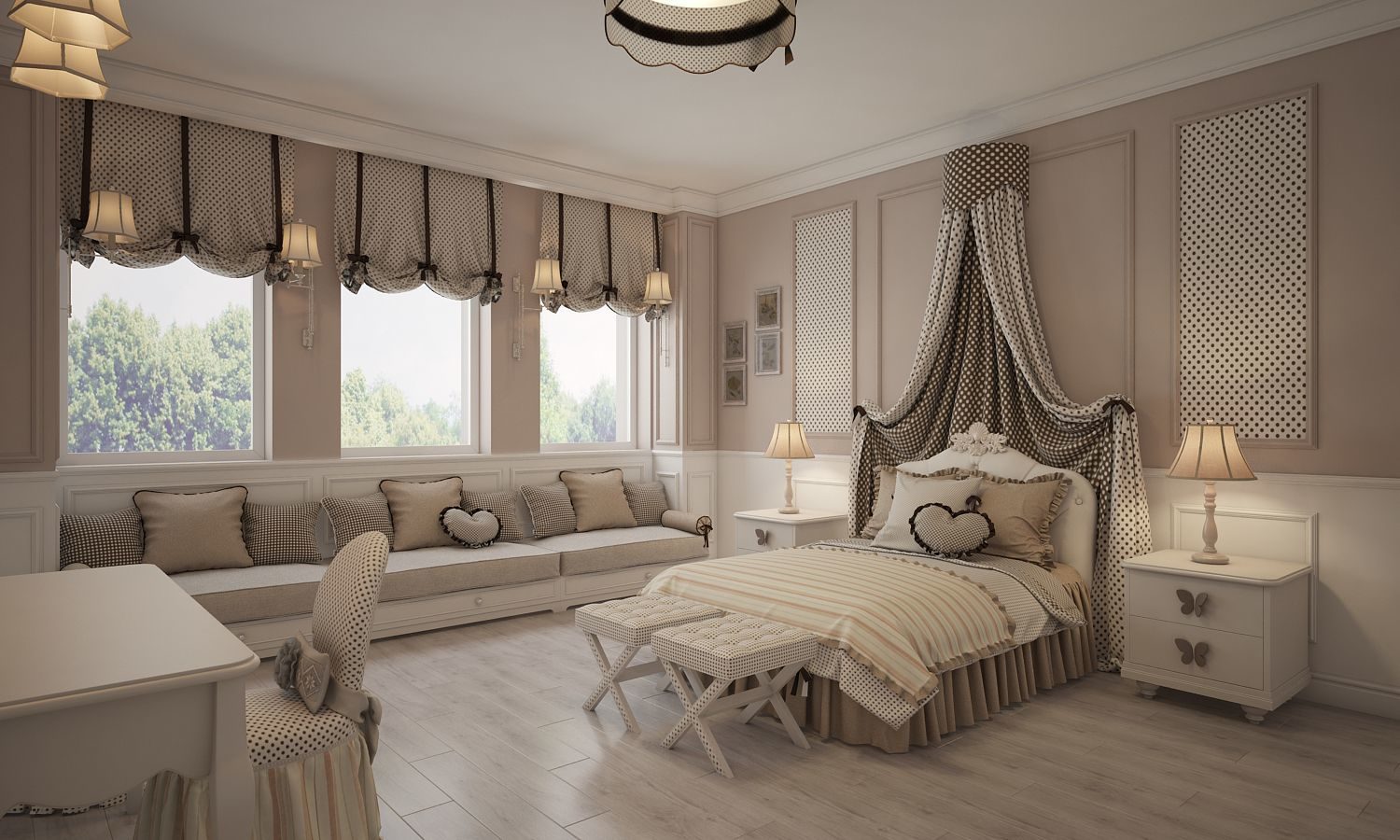 children's room in neoclassical style