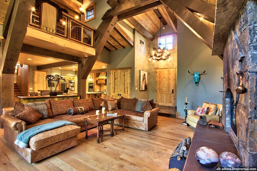 rustic style in the interior