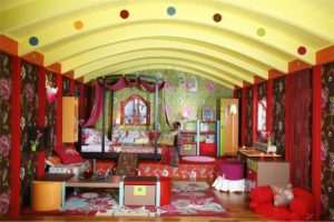 habitación infantil en estilo oriental