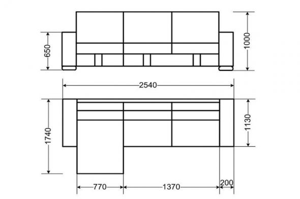 diagramma dīvāna izveidošanai