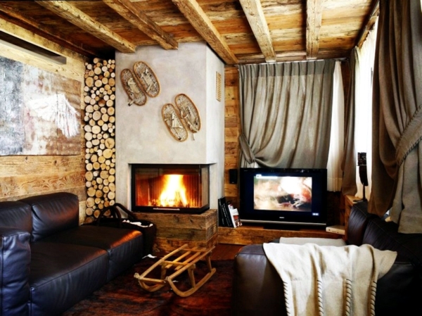 rustic style in the interior