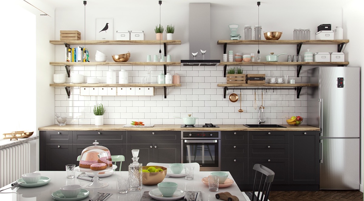 Conception de cuisine de style scandinave