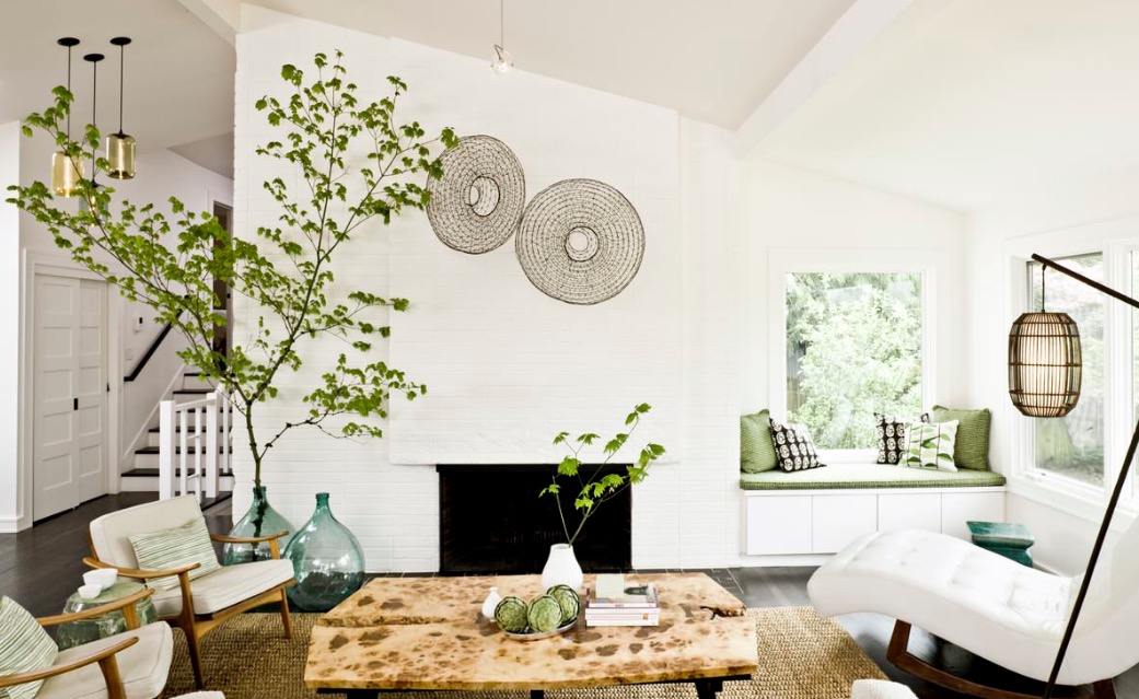 living room in eco-style