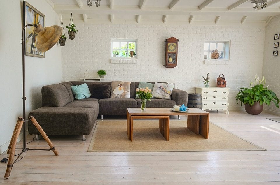 living room in eco-style