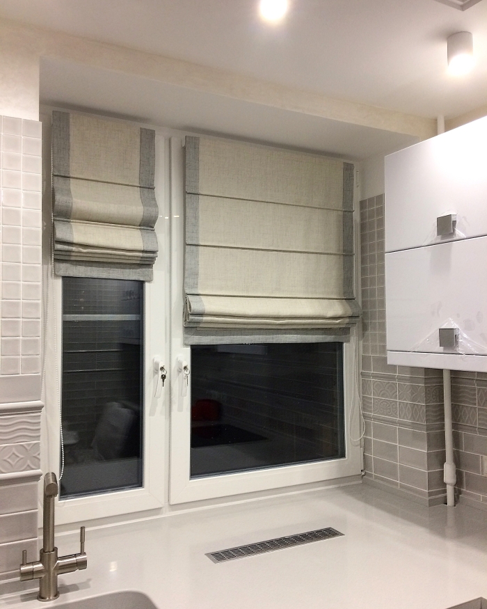 cortinas para cozinha em estilo minimalista