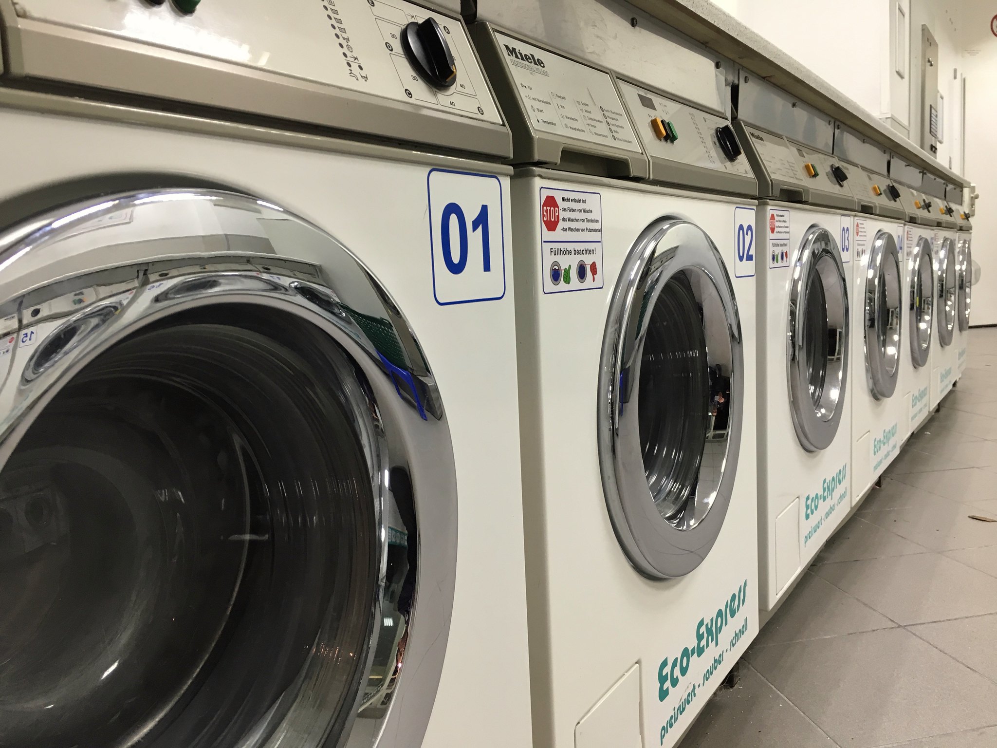 Washing machines in the laundry room