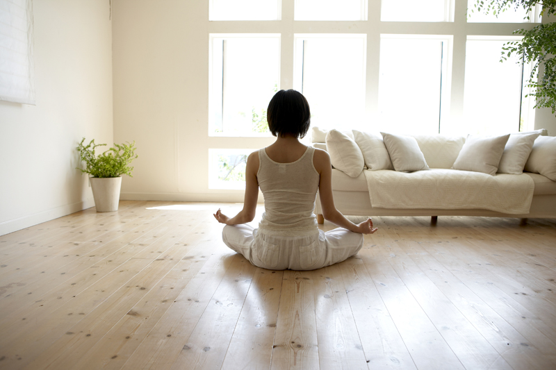 Woman meditating