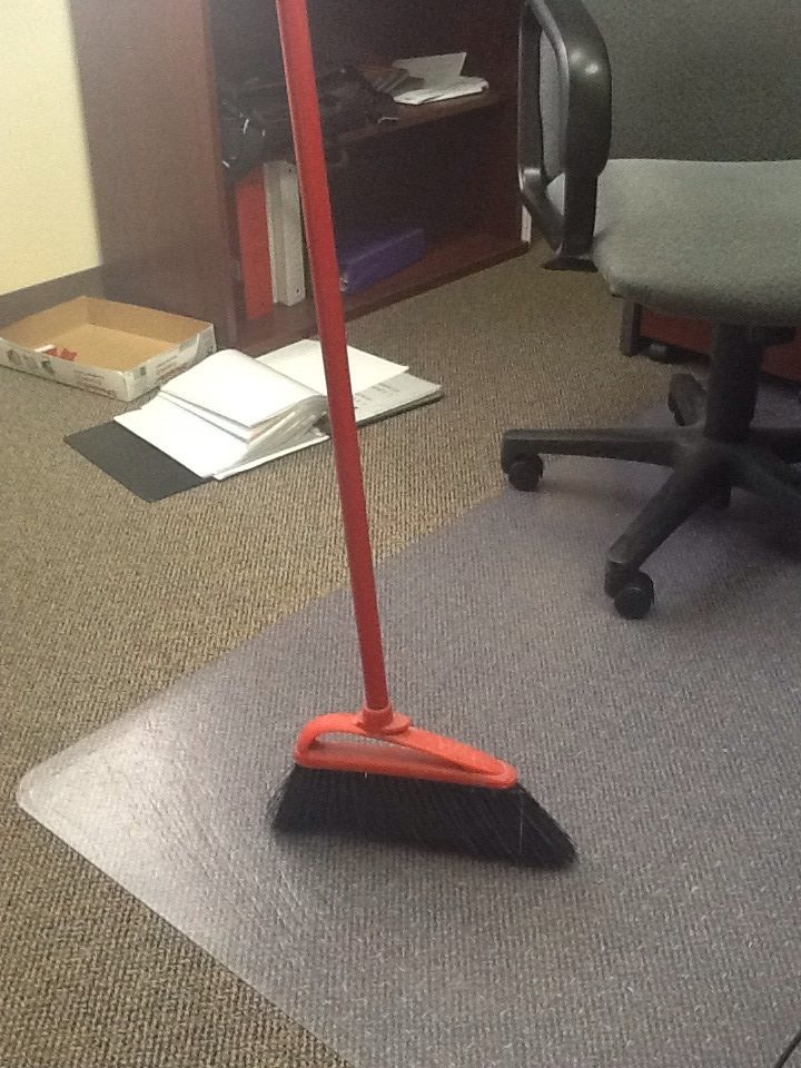 Sweeping with a broom