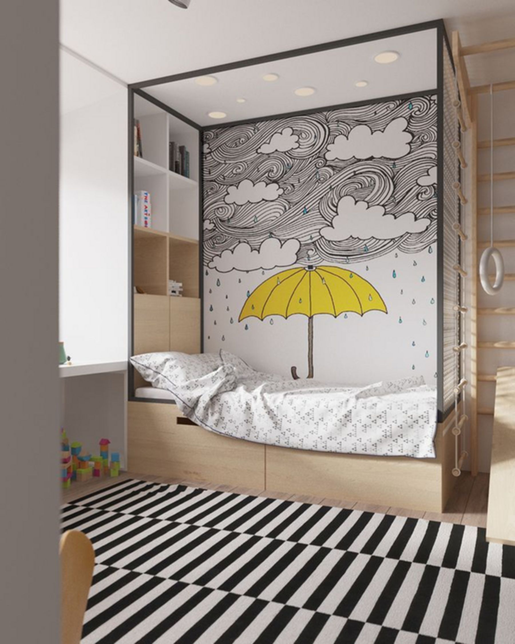 chambre d'enfant dans un style minimaliste