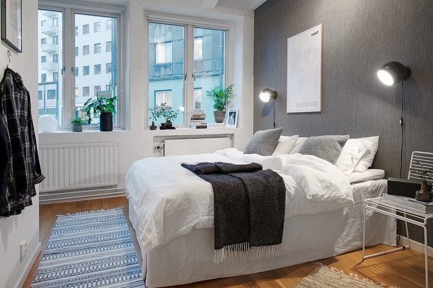 Slaapkamer in Scandinavische stijl