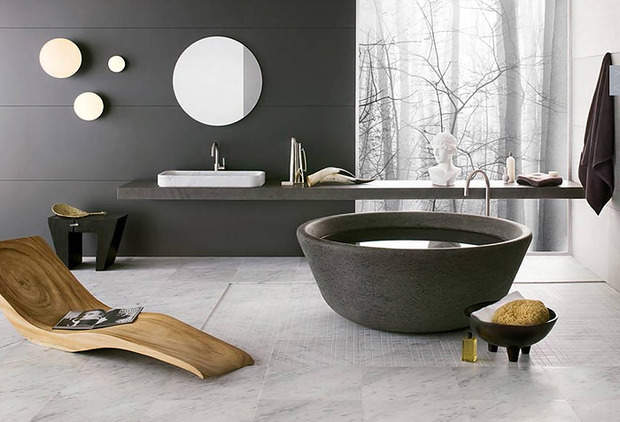 bagno in stile ecologico