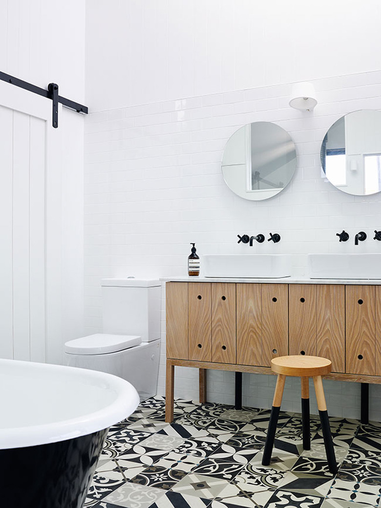 bagno in stile scandinavo