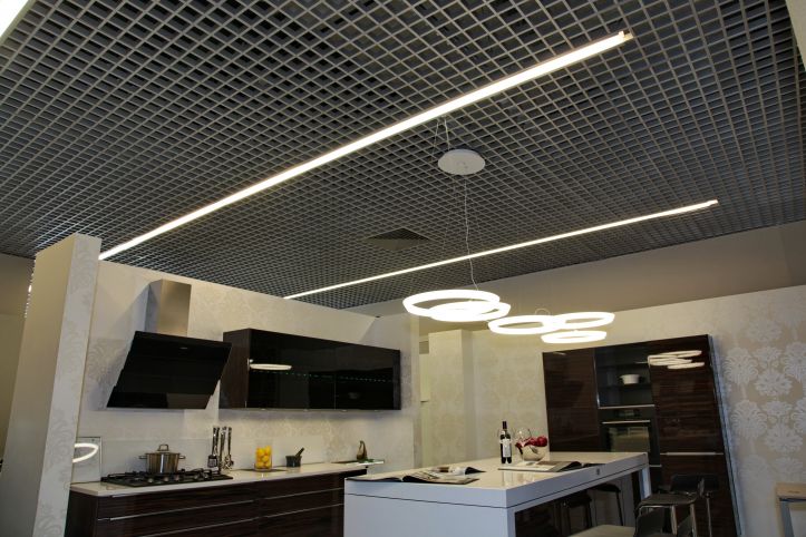 soffitto grigliato in cucina