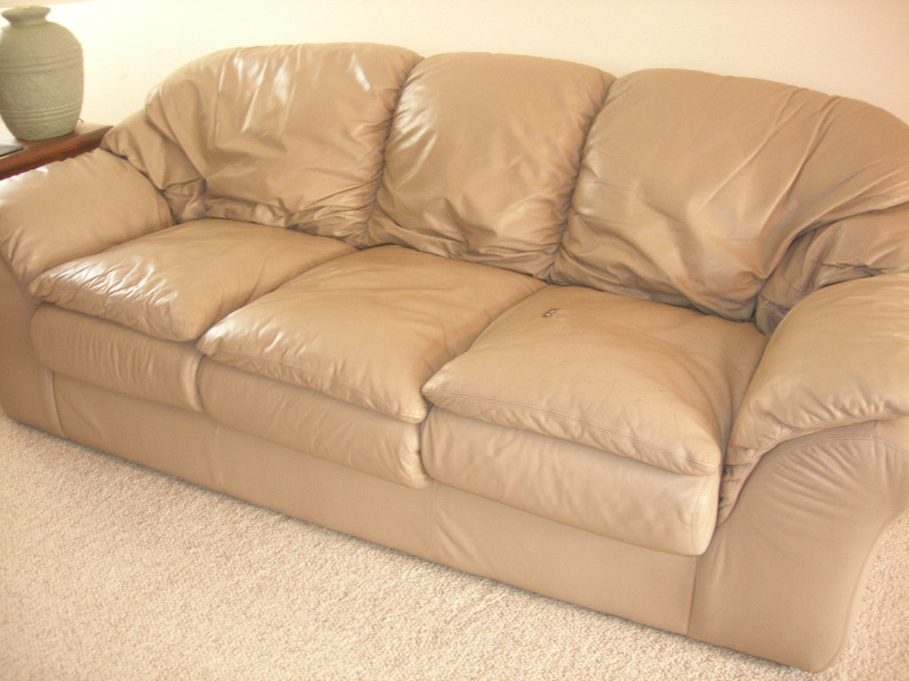 Leather na sofa