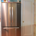 Shelves above the refrigerator