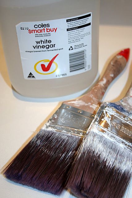 Cleaning paint with vinegar