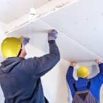 Installation of gypsum boards on the ceiling - capital