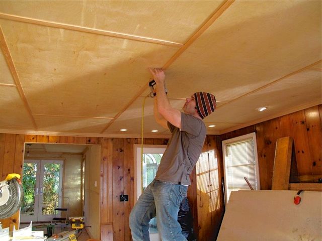 plywood ceiling trim