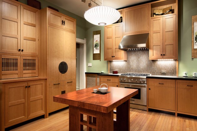 Appliances in the oriental kitchen.