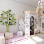 Habitación infantil en estilo art déco.