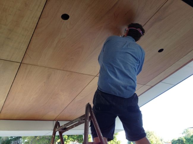 plywood ceiling trim