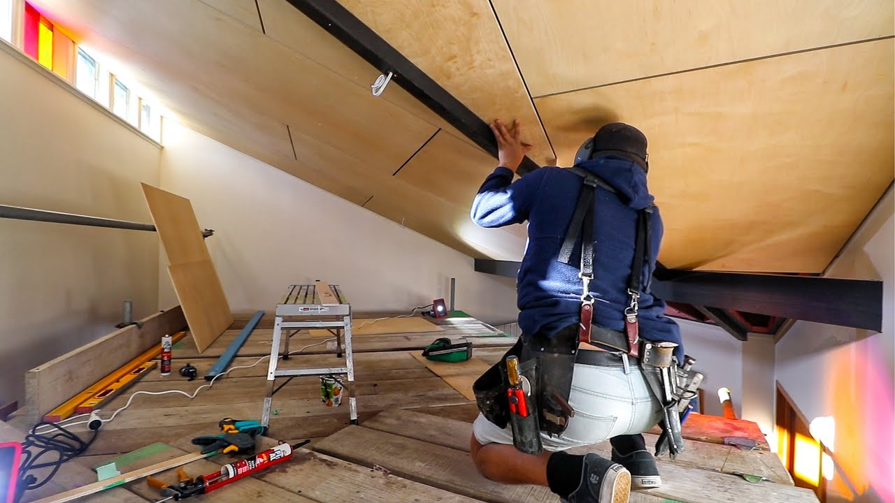 plywood ceiling trim