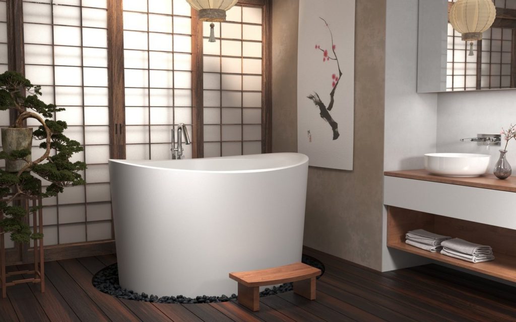 Baño de estilo japonés.