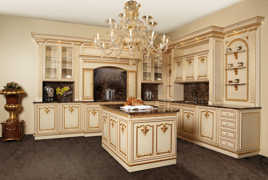 Luxurious classic kitchen.